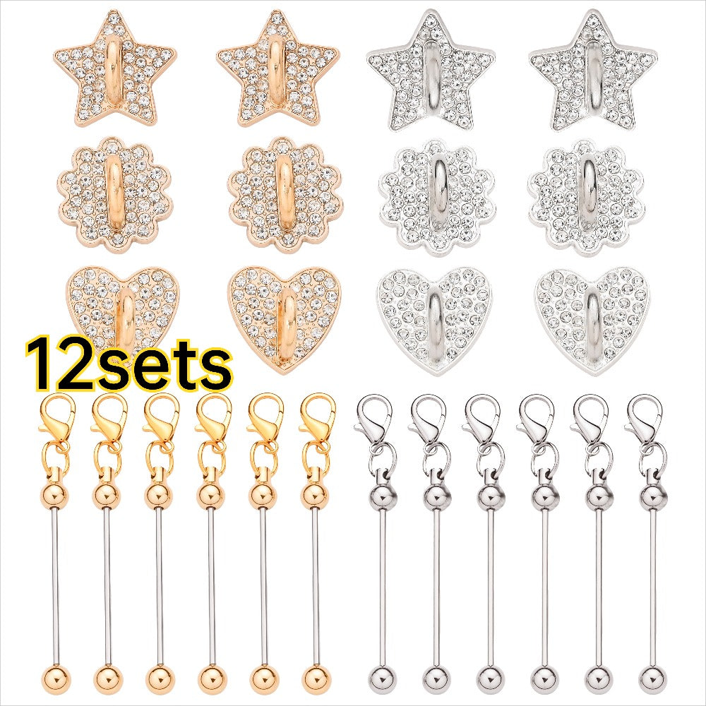 Star Heart Self-Adhesive Keychain Set