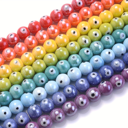 10PCS 10mm Multicolor Ceramic Bead Set