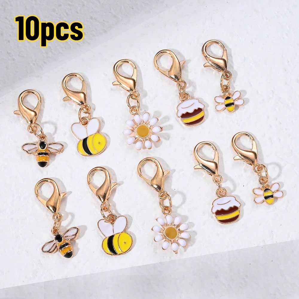 Summer Yellow Enamel Charm Set