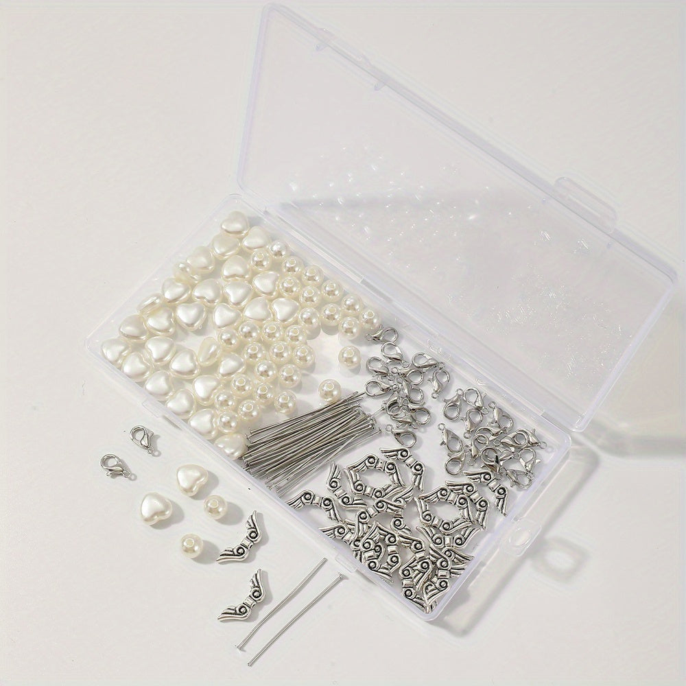 White Love Acrylic Beads Set