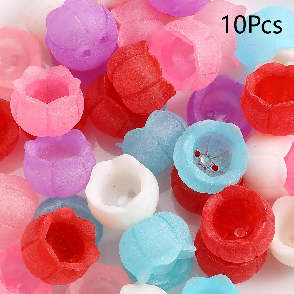 10/30-Piece Frosted Lily of the Valley Acrylic Beads