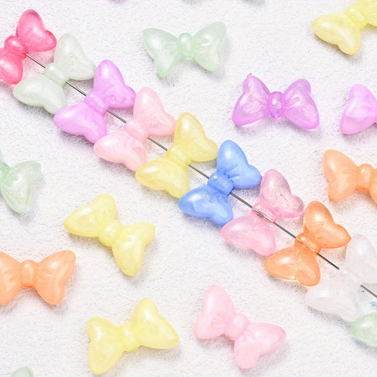 Colored Bow Acrylic Beads