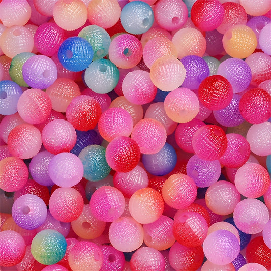 100PCS 8mm Multicolor Rose Acrylic Bead Set