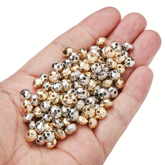 100PCS 8mm Faceted Ball Plastic Bead Set