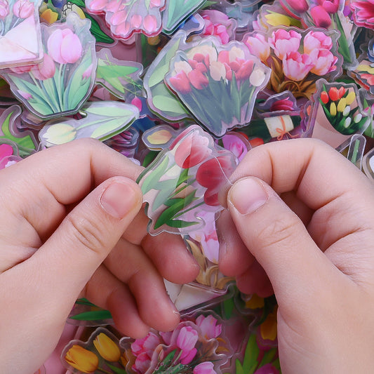 Colorful Tulip Appliques for Crafts