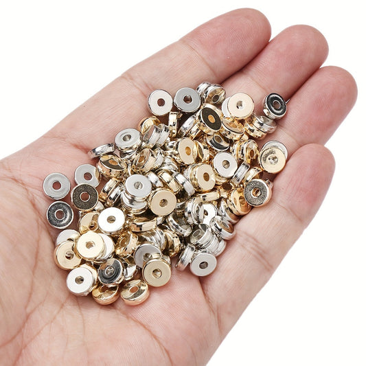 100PCS 8mm Round & Flat Wheel Plastic Spacer Bead Set