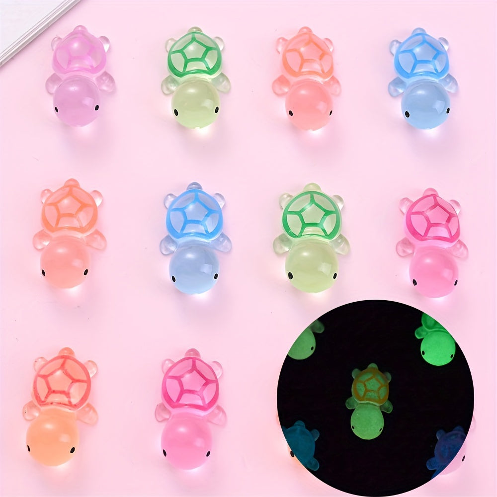5pcs Luminous Resin Turtle Patches
