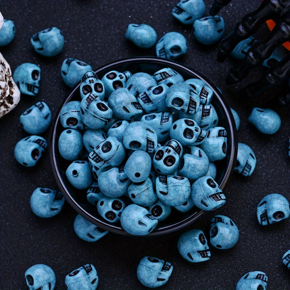 200pcs/set 11x13mm Skull Head Beads