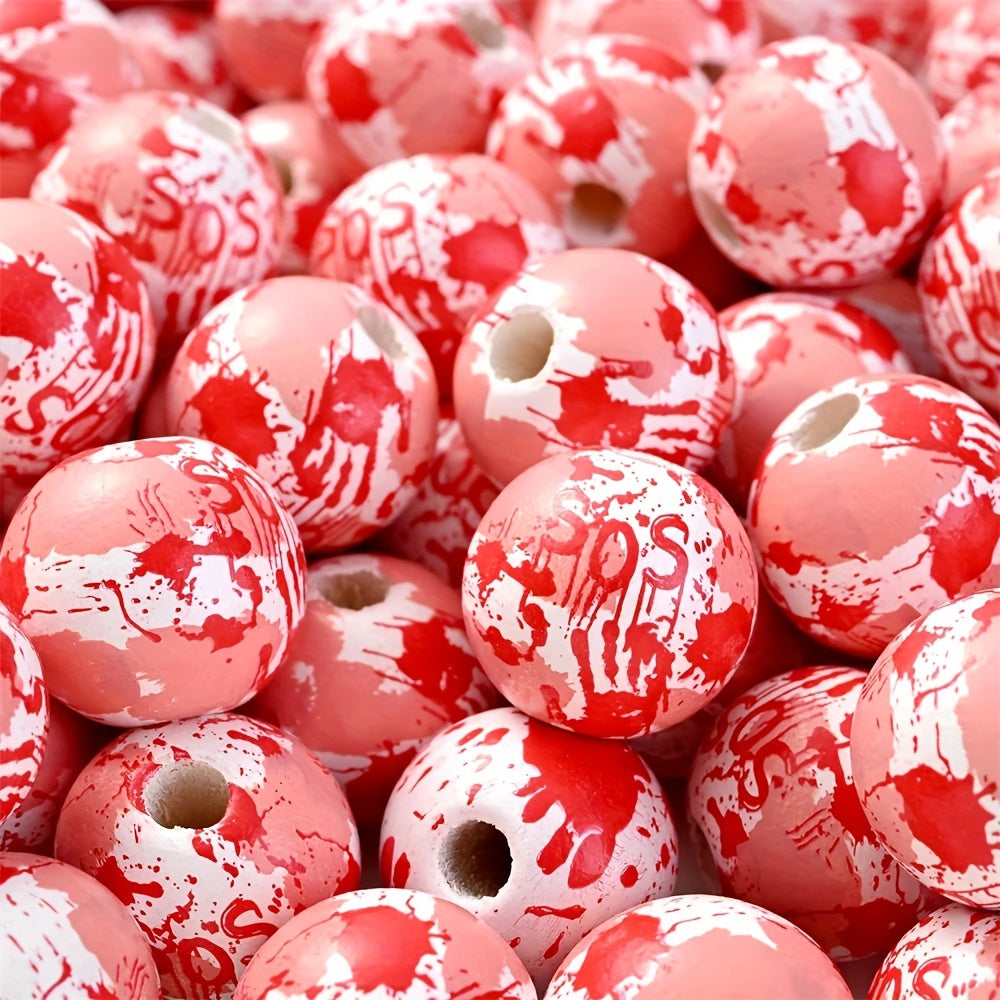 Halloween Printed Wooden Spacer Beads