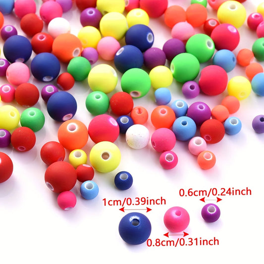 Colored Acrylic Round Beads