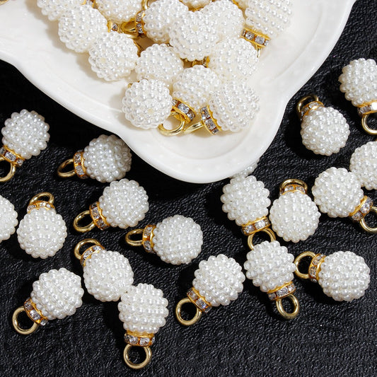 Pave Disco Ball Charms Beads
