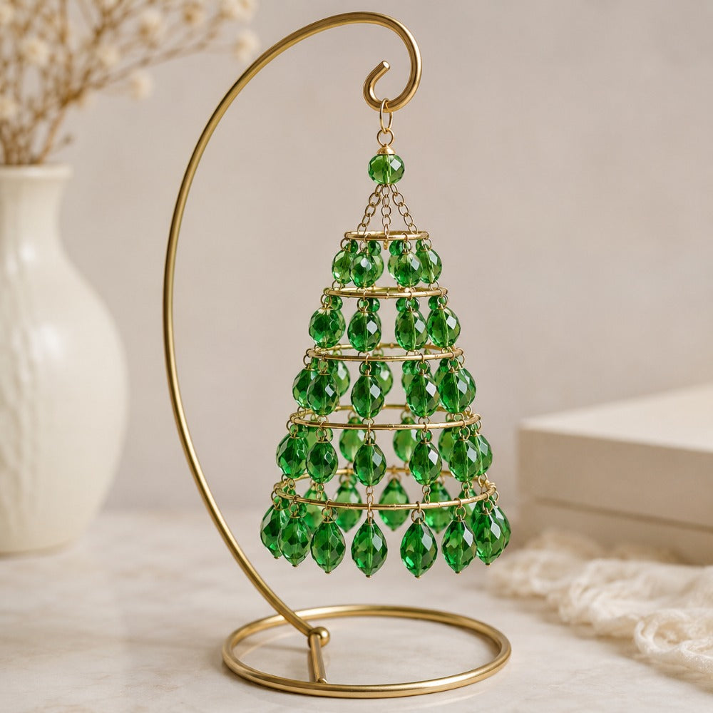 Green Waterdrop Glass Beads