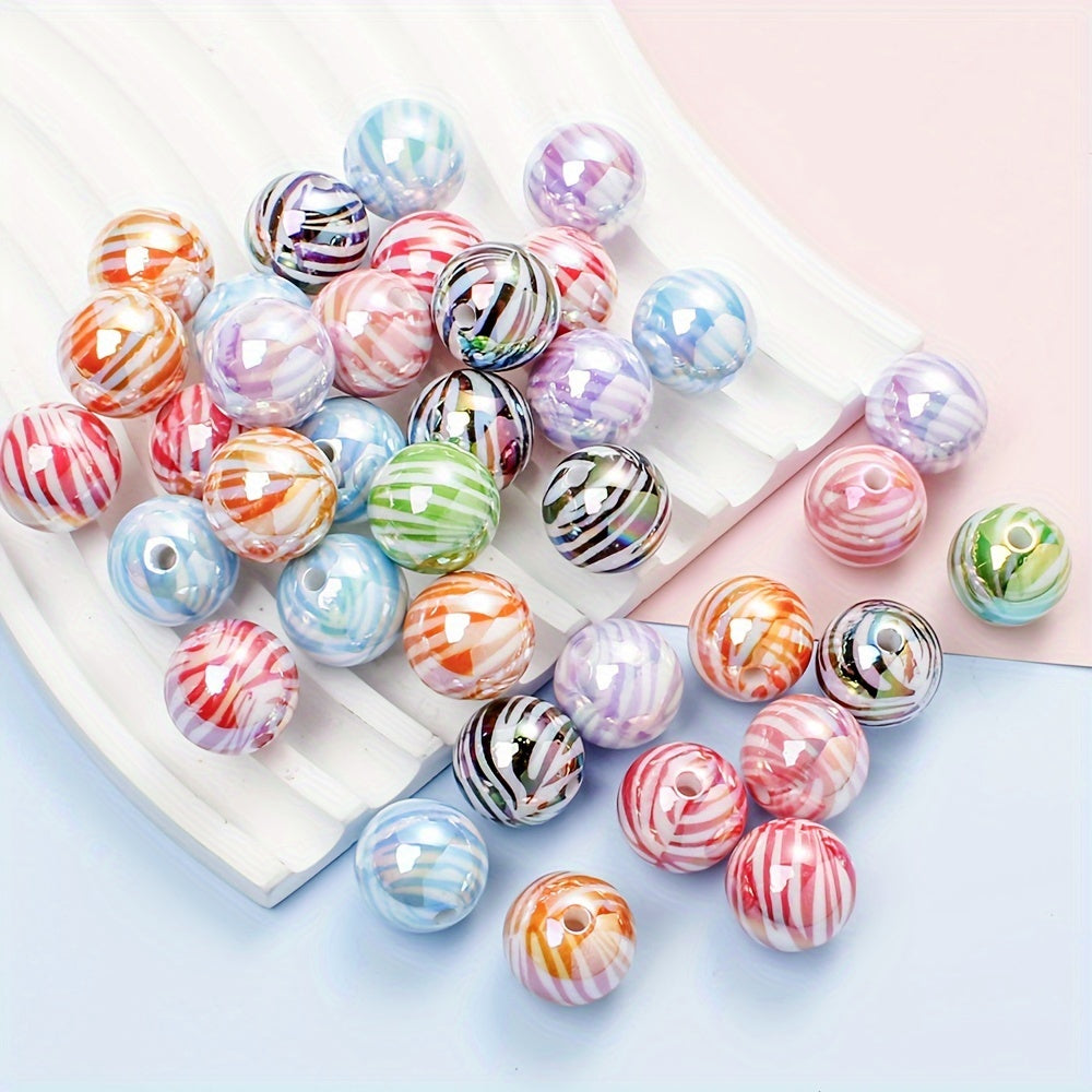 Zebra AB Acrylic Beads