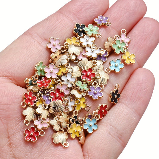 Multi Color Chrysanthemum Drip Alloy Pendants