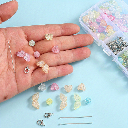 Wing Love Round Acrylic Beads Set