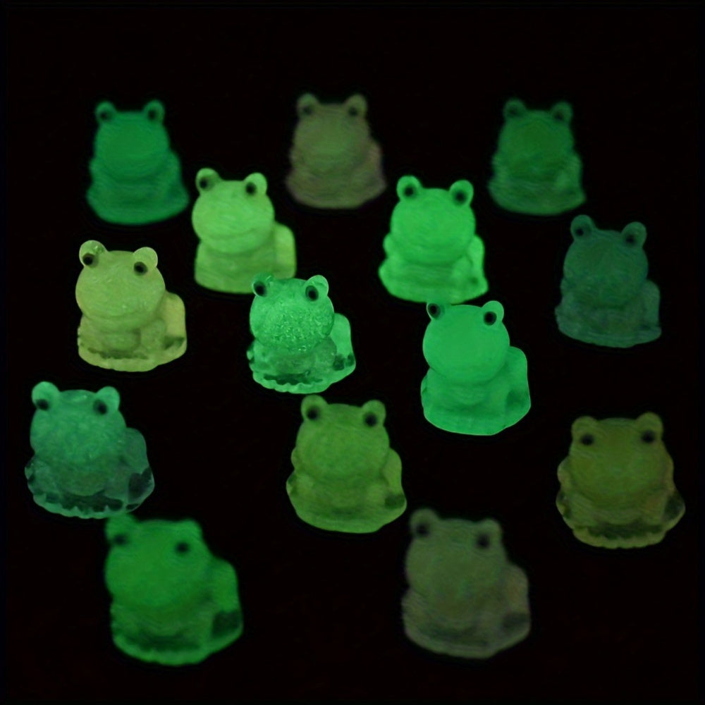 10pcs Luminous Resin Frog Pendant Charms