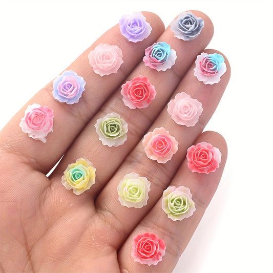 Luminous Gradient Acrylic Rose Beads