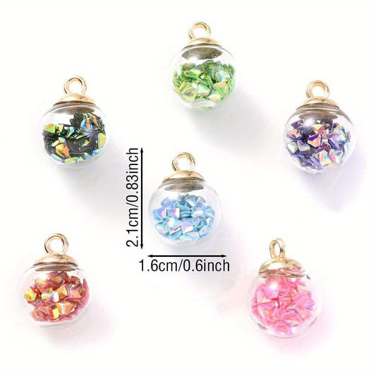 AB Glass Crystal Ball Pendant Charms