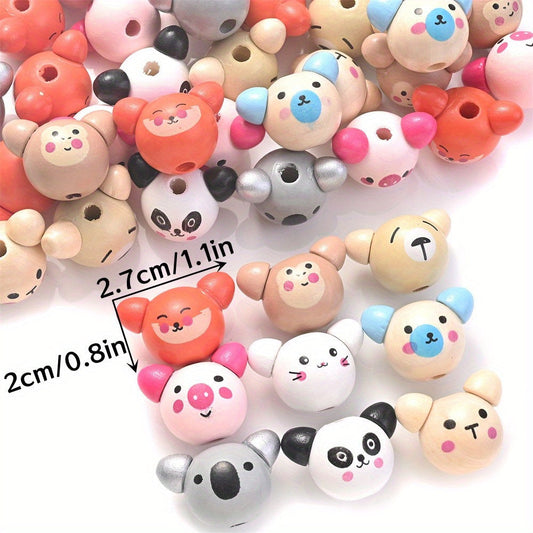 Assorted Animal Wooden Beads