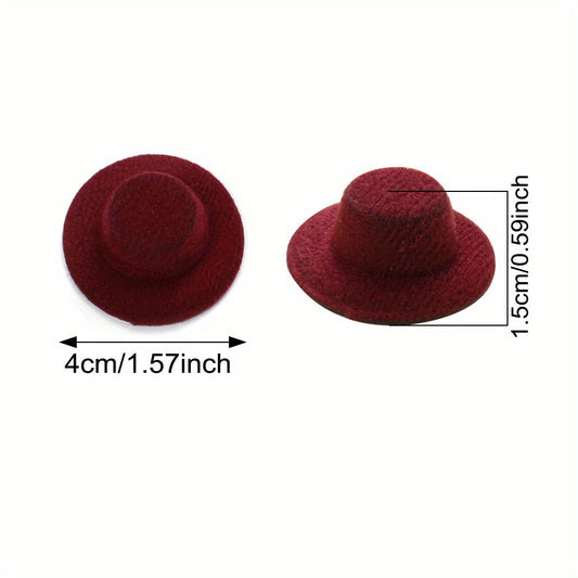Mini Fabric Hats for Crafts and Decorations