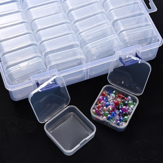 14-Piece Transparent Plastic Jewelry Storage Box Set
