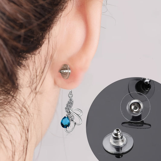 100PCS Soft Silicone Earring Back Set