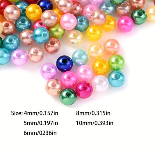 Colorful Imitation Pearl Acrylic Beads