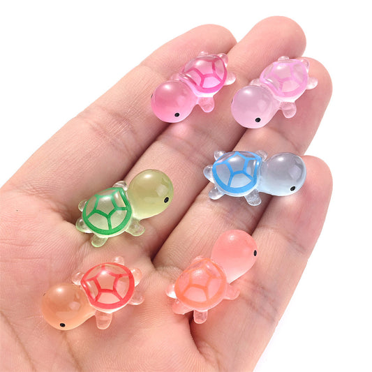 Luminous Turtle Resin Beads