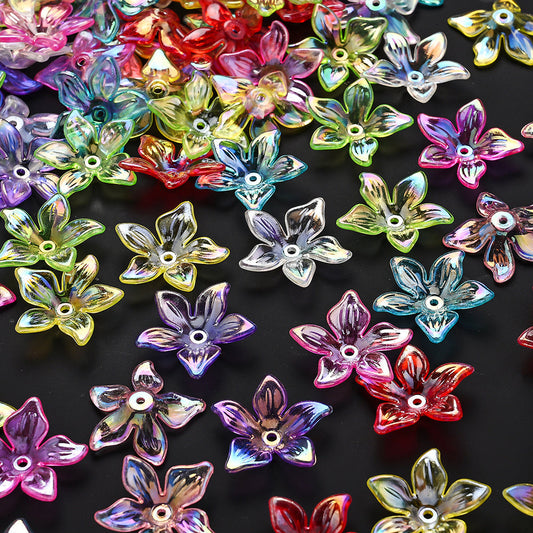 Acrylic AB Transparent Flower Beads