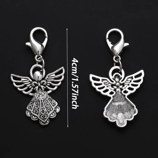 18PCS Retro Angel Mini Keychain Charm Set