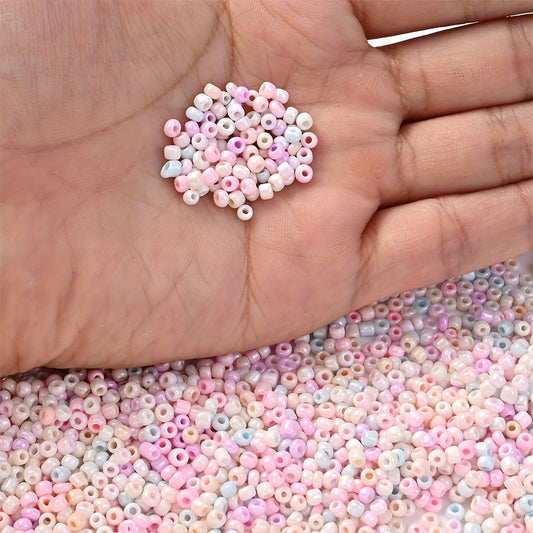 50G 3mm Candy Color Glass Seed Bead Set
