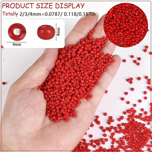 Red & Orange Czech Glass Seed Beads