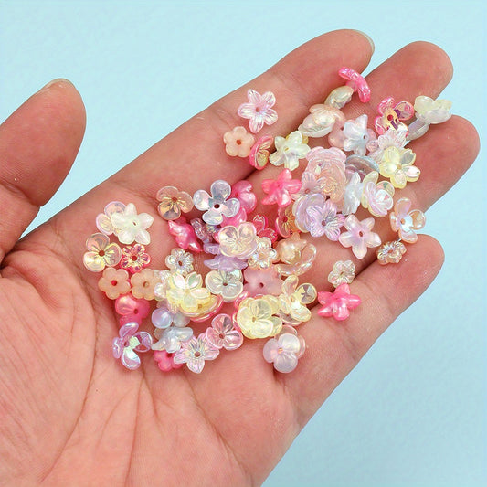 Shiny Flower Acrylic Beads