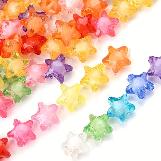 Multicolor Star Acrylic Beads