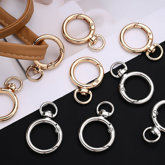 Round Circle Buckle Keychain Hooks