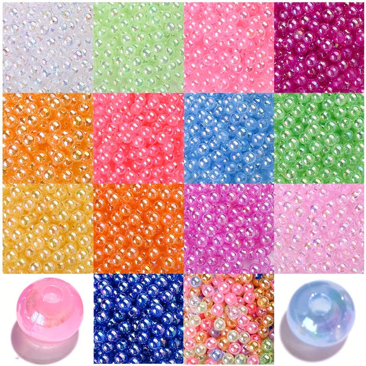 6 mm Colorful Clear Acrylic Beads