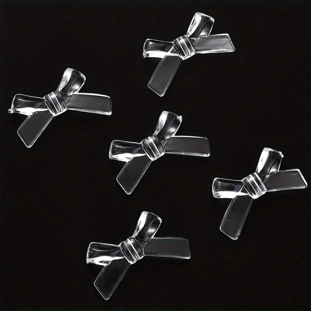 Clear Bow Tie Acrylic Flatback Beads