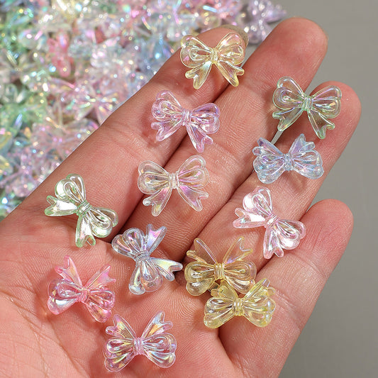 Iridescent Acrylic Bow Beads