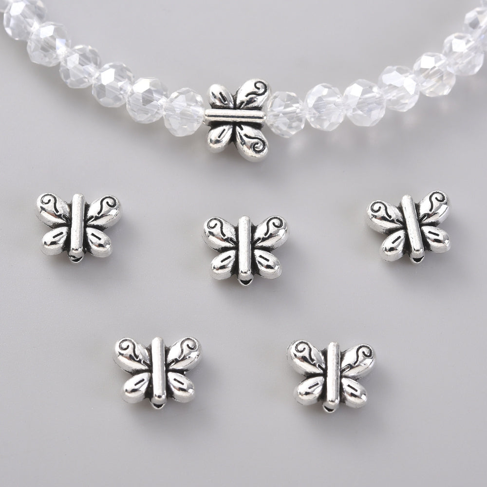 Alloy Butterfly Spacer Beads