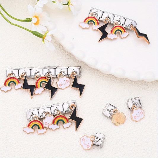 Cloud Rainbow Lightning Stainless Steel Bracelet