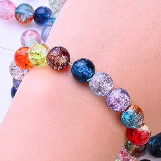 Dark Gradient Burst Flower Glass Beads