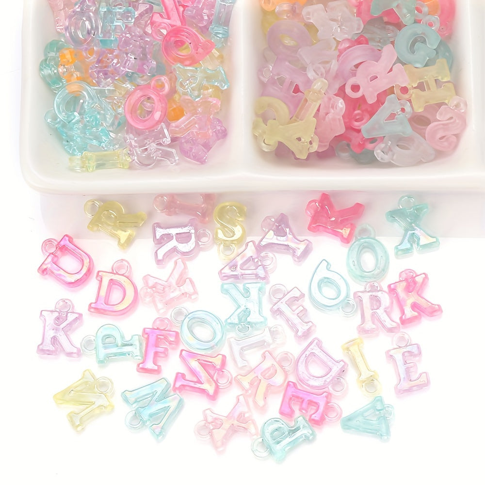 5-14 mm Mixed Letter Acrylic Charms