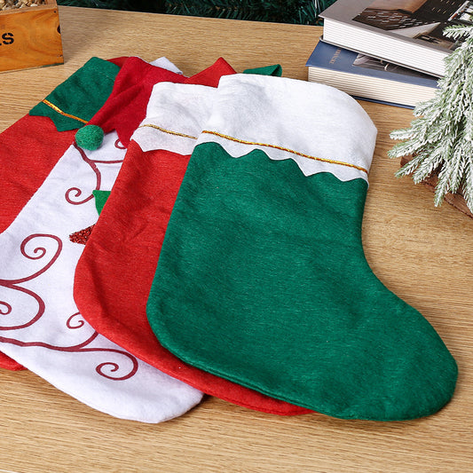 Christmas Gingham Printed Stocking Decoration