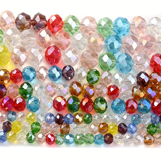 80PCS 6mm Flat Glass Spacer Bead Set