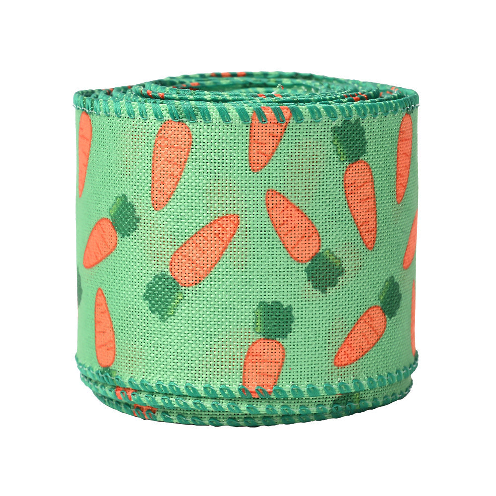 Easter Wired Edge Burlap Ribbon