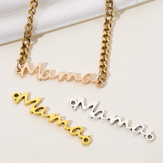 Mama Double Hole Alloy Pendants