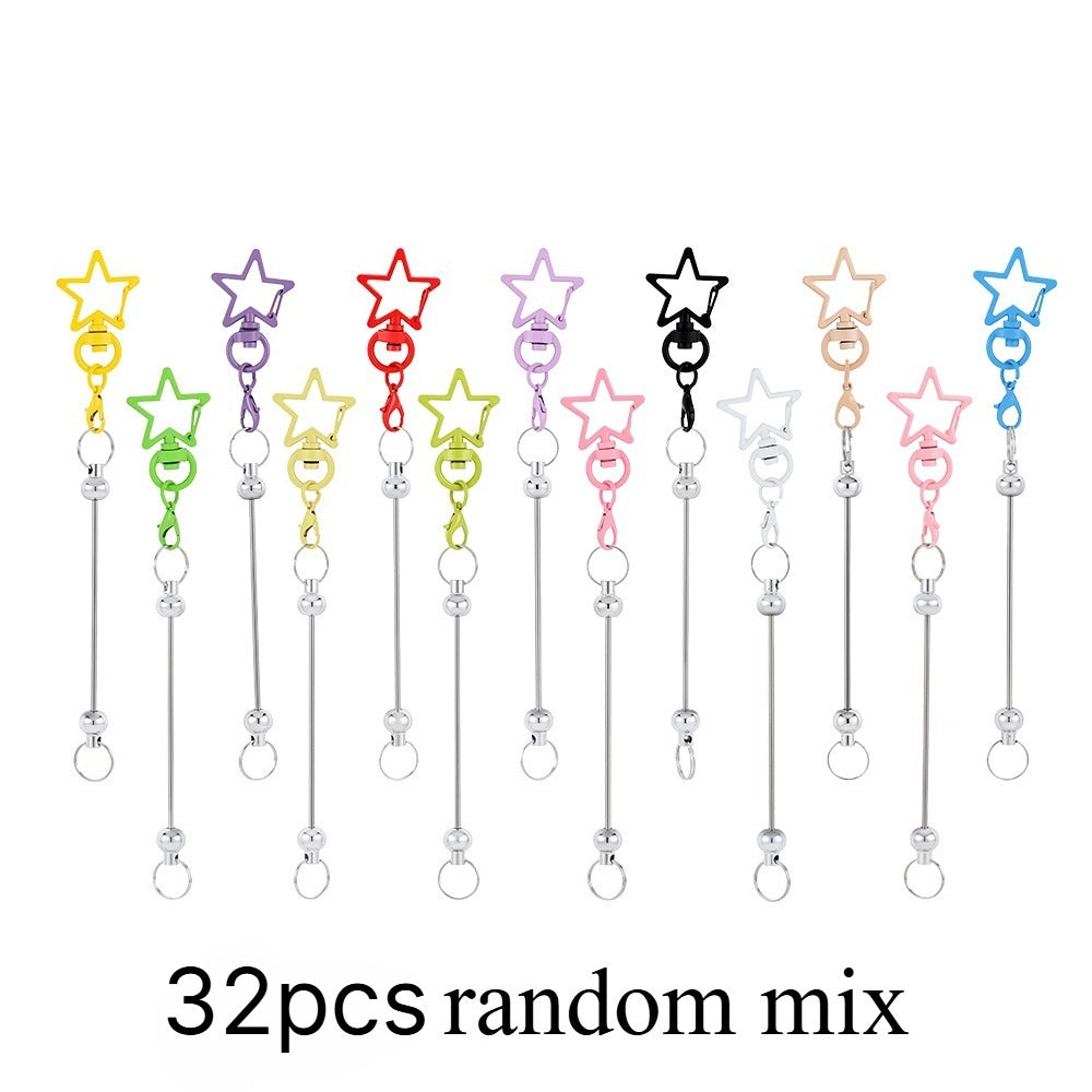 Star Shaped Beadable Keychain Set