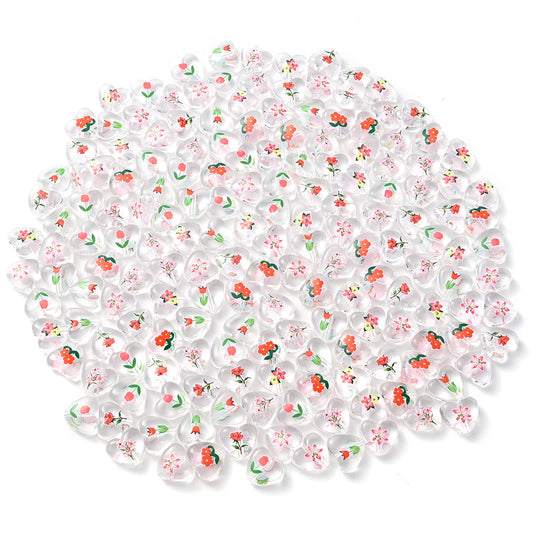 Transparent Acrylic Flower Beads