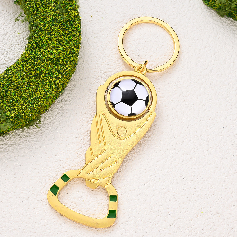 Bottle Opener Soccer Trophy Keychain