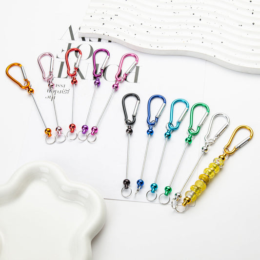 D-Shaped Beadable Keychain Kits